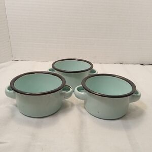 Park Hill Collection Enamelware Desert Bowls Set 3